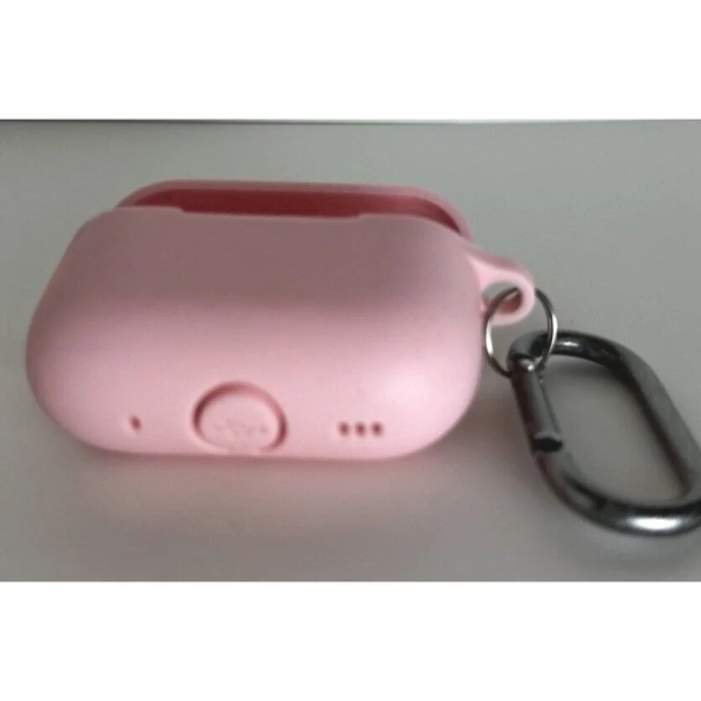Pink AirPods Pro 2nd Gen (2022) Silicone Case Metal Carabiner Clip Colorful J-01